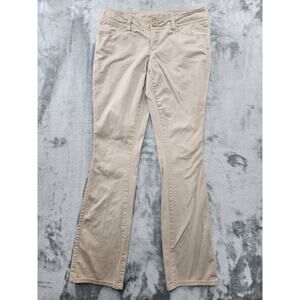 Vintage Maurices Pants Womens 5/6 LONG Tan Khaki Low Rise Bootcut Chino Stretch